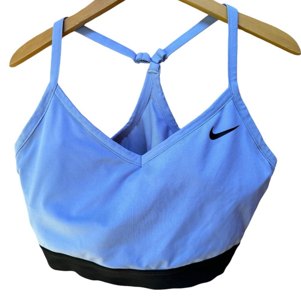 Nike Light Blue & Black Racerback Sports Bra